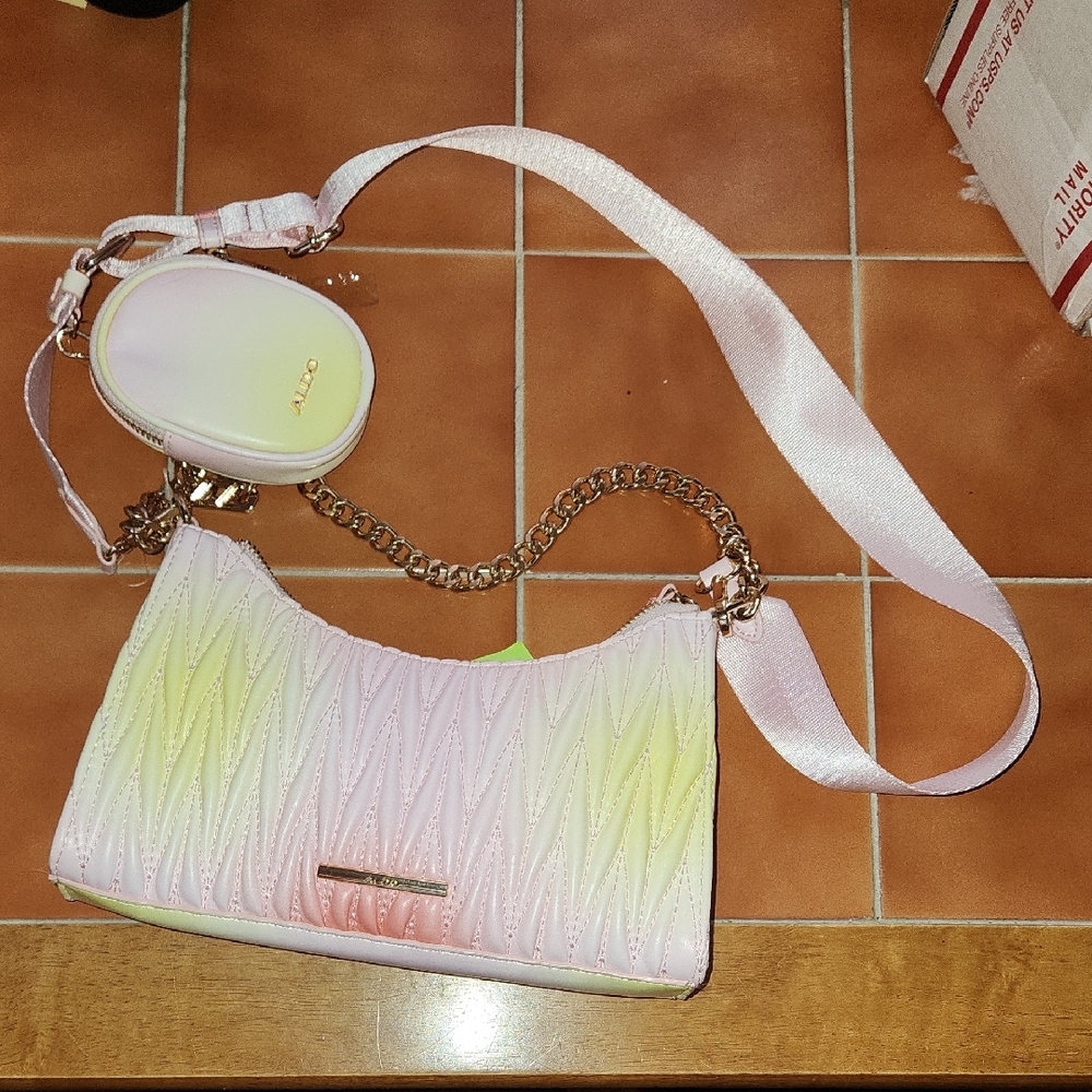 - ALDO SMOCKED/RUFFLED LOOK SHOULDER CROSSBODY BAG NWT